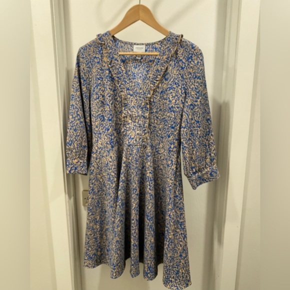 Aware dress blue with cream - Picture 1 of 4